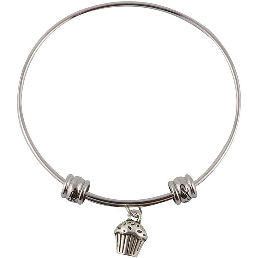 Cupcake Charm Bracelet Bangle